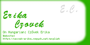 erika czovek business card